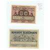 Image 1 : Germany. Lot of 2 Notgeld from the city of Tetschen. 1919 5 Kronen & 1919 10 Kronen. VF+