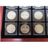 Image 3 : Lot of 20 Canadian Silver Dollars from 1935 to 1967. Housed in hard plastic holders inside a fancy w
