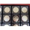 Image 5 : Lot of 20 Canadian Silver Dollars from 1935 to 1967. Housed in hard plastic holders inside a fancy w