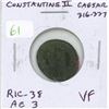Image 1 : Roman Empire. Constantine II as Caesar (316 – 337). Bronze AE-3. VF.