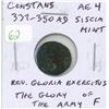 Image 1 : Roman Empire. Constans. 337-350. Bronze AE-4. Siscia Mint. Rev: Gloria Exercitus. The Glory of the A