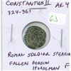 Image 1 : Roman Empire. Constantias II. 324 – 361. Bronze AE-4. Roman soldier spearing a fallen Persi