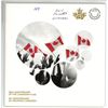 Image 1 : 2015 - 50th Anniversary of Canada's Flag- 1 Painted Quarter and 1 non-painted Quarter.
