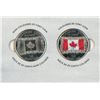 Image 3 : 2015 - 50th Anniversary of Canada's Flag- 1 Painted Quarter and 1 non-painted Quarter.