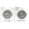 Image 1 : 1937 and 1938 silver half-dollar