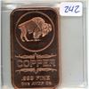 Image 1 : 1oz Copper Bar - Buffalo Nickel