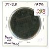 Image 1 : 1842 PC-28 bank of montreal one penny token