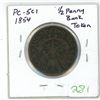 Image 1 : 1854 PC-5C1 upper canada half penny token