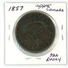 Image 2 : 1857 PC-6D upper canada one penny token