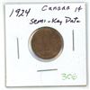 Image 1 : 1924 semi-key date canada 1 cent