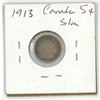 Image 2 : 1913 Sm leaves silver canadian 5 cent