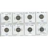 Image 1 : Lot of 8 canada 5 cent coins, years 1960-1967