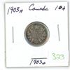 Image 1 : 1903H canada silver 10 cent coin