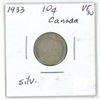 Image 2 : 1933 canada silver 10 cent