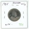Image 1 : 1905 canada silver 25 cent