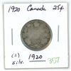 Image 1 : 1920 canada silver 25 cent(1.)