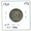 Image 2 : 1920 canada silver 25 cent (2.)