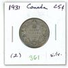 Image 1 : 1931 canada silver 25 cent (2.)