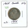 Image 1 : 1955 canada silver 25 cent
