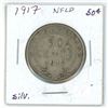 Image 2 : 1917 Newfoundland silver 50 cent