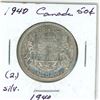 Image 2 : 1940 Canadian silver 50 cent coin