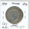 Image 1 : 1941 Canadian silver 50 cent coin