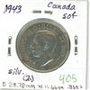 Image 1 : 1943 Canadian silver 50 cent coin