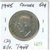 Image 1 : 1945 Canadian silver 50 cent coin