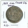 Image 2 : 1950 Canadian silver 50 cent coin