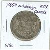 Image 2 : 1950 "No Design" Canadian silver 50 cent coin