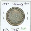 Image 1 : 1951 Canadian silver 50 cent coin