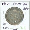 Image 1 : 1952 Canadian silver 50 cent coin