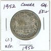 Image 2 : 1952 Canadian silver 50 cent coin
