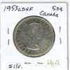 Image 1 : 1953 SF LD Canadian silver 50 cent coin