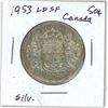 Image 2 : 1953 SF LD Canadian silver 50 cent coin