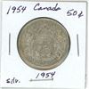 Image 2 : 1954 Canadian silver 50 cent coin