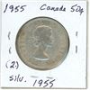 Image 2 : 1955 Canadian silver 50 cent coin