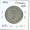 Image 1 : 1956 Canadian silver 50 cent coin