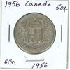 Image 2 : 1956 Canadian silver 50 cent coin