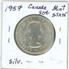 Image 2 : 1957 Canadian silver 50 cent coin