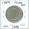Image 1 : 1959 Canadian silver 50 cent coin