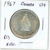 Image 2 : 1967 Canadian silver "Wolf" 50 cent coin
