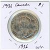 Image 2 : 1936 Canadian silver voyageur dollar