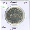 Image 1 : 1946 Canadian silver voyageur dollar