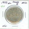 Image 1 : 1952 WL Canadian silver voyageur dollar