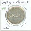 Image 1 : 1957 FWL Canadian silver voyageur dollar