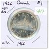 Image 1 : 1966 Lrg Bds, Canadian silver voyageur dollar