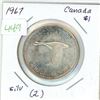 Image 1 : 1967 Canadian centennial silver "Goose" dollar