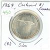 Image 1 : 1967 Canadian centennial silver "Goose" dollar