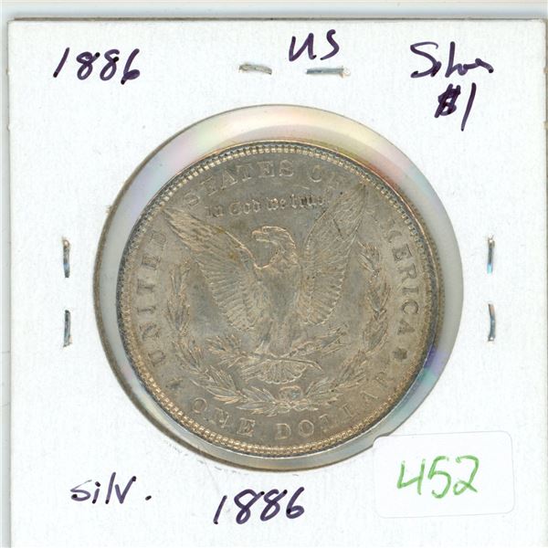 1886 USA Silver Morgan dollar